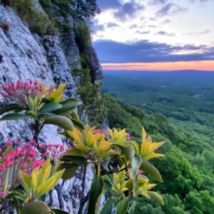 Fat City sunset rappel in the Gunks