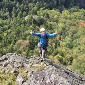 rock climbing on wallface mountain in the adirondacks